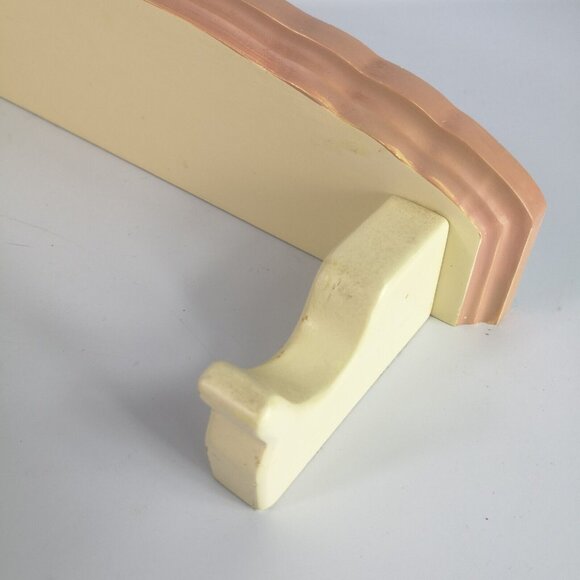 Pfaltzgraff Tea Rose Ceramic Rolling Pin  Wall Hanging Bracket Cottage Pastry - Picture 8 of 11